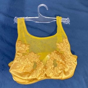 Topshop mustard Bralette